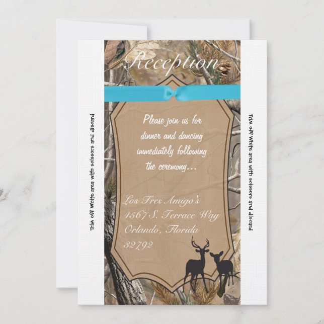 Tarjeta de recepción 3.5x7 Hunters Camo Camoflauge (Anverso)