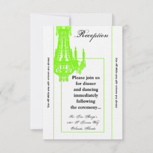 Tarjeta de recepción 3.5x7 Lámpara de cristal Glit