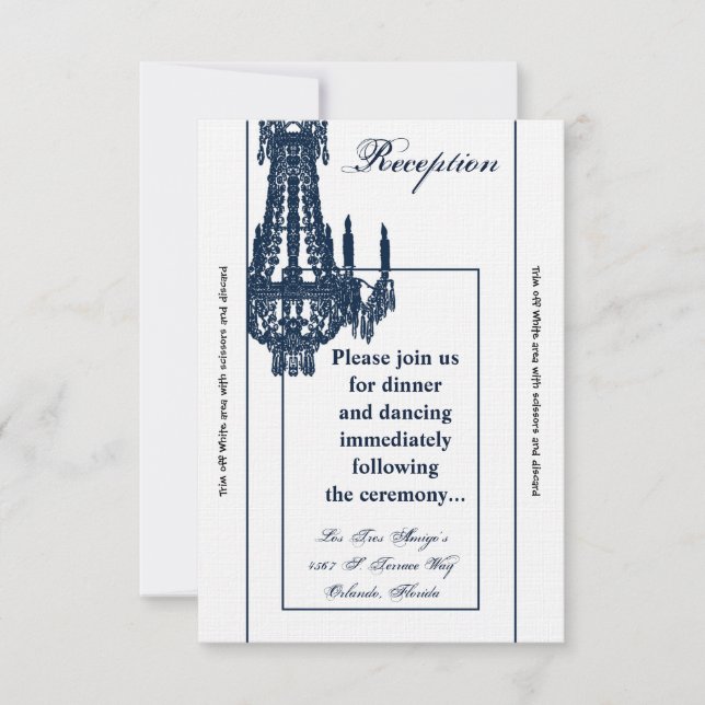 Tarjeta de recepción 3.5x7 Lámpara de cristal Glit (Anverso)