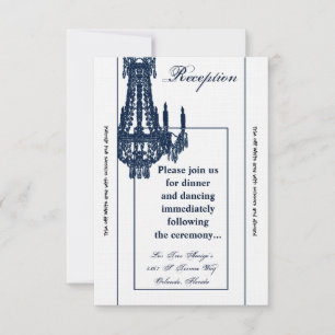 Tarjeta de recepción 3.5x7 Lámpara de cristal Glit