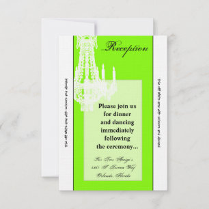 Tarjeta de recepción 3.5x7 Lámpara de cristal Glit