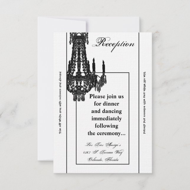 Tarjeta de recepción 3.5x7 Lámpara de cristal Glit (Anverso)