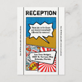 Tarjeta de recepción 3.5x7 Libro de tiras cómicas