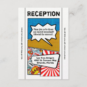 Tarjeta de recepción 3.5x7 Libro de tiras cómicas 