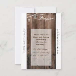 Tarjeta de recepción 3.5x7 Luces de frasco de Maso