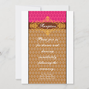 Tarjeta de Recepción 3.5x7 Lunares Marroquíes