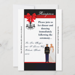 Tarjeta de recepción 3.5x7 Marine Hispanic Uniform