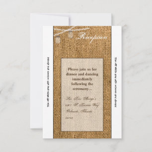 Tarjeta de recepción 3.5x7 Mason Jar String Lights