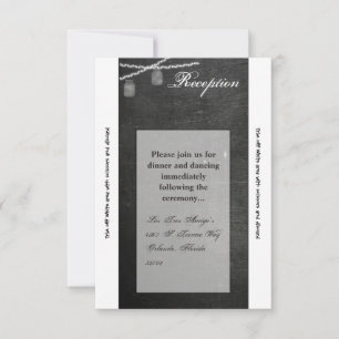 Tarjeta de recepción 3.5x7 Mason Jar String Lights