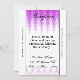 Tarjeta de recepción 3.5x7 Ombre Chevron Púrpura