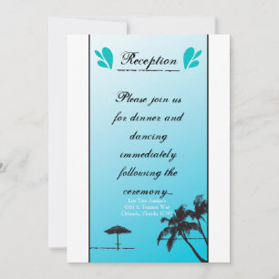 Tarjeta de Recepción 3.5x7 Palma de Playa
