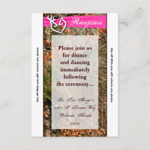 Tarjeta de recepción 3.5x7 Pareja de ciervos Camo 