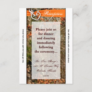 Tarjeta de recepción 3.5x7 Pareja de ciervos Camo 