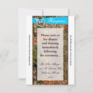 Tarjeta de recepción 3.5x7 Pareja de ciervos Camo 
