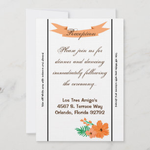 Tarjeta de recepción 3.5x7 Primavera Hibiscus Flow