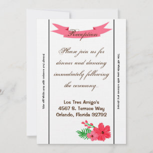 Tarjeta de recepción 3.5x7 Primavera Hibiscus Flow