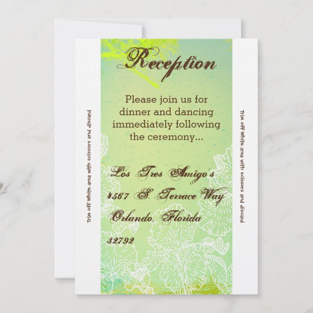 Tarjeta de recepción 3.5x7 Primavera Hibiscus Flow (Anverso)