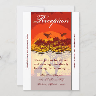 Tarjeta de recepción 3.5x7 Safari africano Giraffe