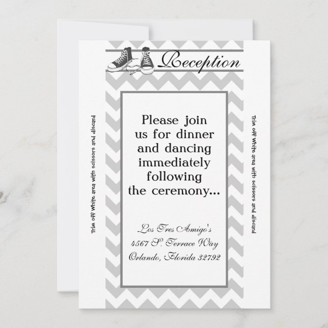 Tarjeta de recepción 3.5x7 Teenage Sneakers Chevro (Anverso)