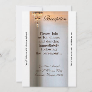 Tarjeta de recepción 3.5x7 Vela de araña de crista