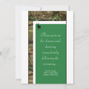 Tarjeta de recepción 3.5x7 Venado verde y camuflaj