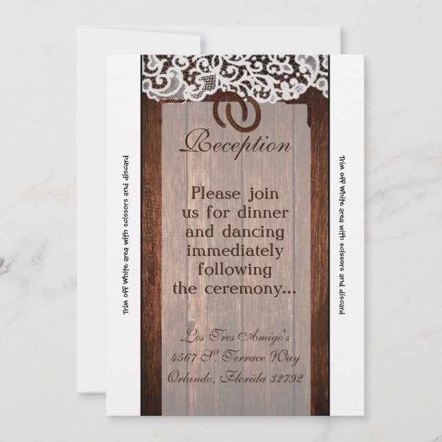 Tarjeta de recepción 3.5x7 Zapatos para caballos e (Anverso)