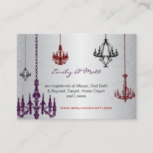 Tarjeta De Recepción 3 Boda Damask de arañas rojas y negras plateadas