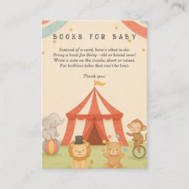 Tarjeta De Recepción 3 Ring Circus Books para el bebé