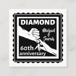 Tarjeta De Recepción 60.º aniversario de los bodas de diamantes tradici