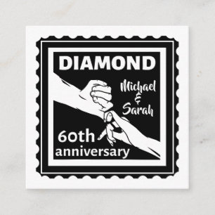 Tarjeta De Recepción 60.º aniversario de los bodas de diamantes tradici