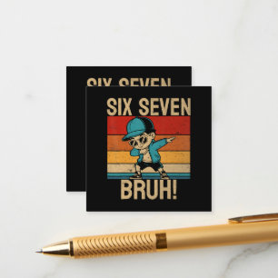 Tarjeta De Recepción  6 7 Números Dabbing Seis Siete Hermano