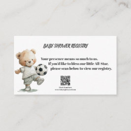 Tarjeta De Recepción A Little All-Star Baby Shower Registry Card