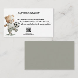 Tarjeta De Recepción A Little All-Star Baby Shower Registry Card