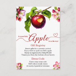 Tarjeta De Recepción A Little Apple Is On The Way | Fall Baby Shower 