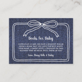 Tarjeta De Recepción A Little Blue Jean Baby Denim Boy Baby Shower