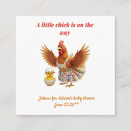Tarjeta De Recepción A little chick is on the way 
