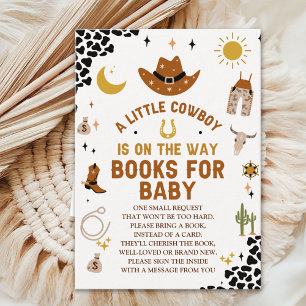 Tarjeta De Recepción A Little Cowboy Is on The Way Cute Baby Shower
