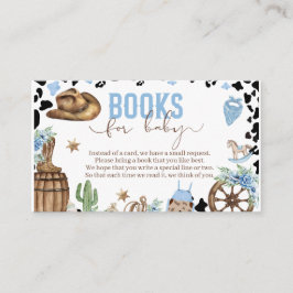 Tarjeta De Recepción A Little Cowboy Wild Western Boy Blue Baby Book