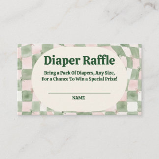 Tarjeta De Recepción A Little Matcha Babe Matcha Diaper Raffle 