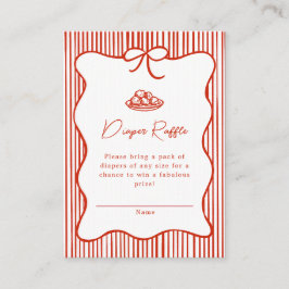 Tarjeta De Recepción A Little Meatball is on the Way Doodle Baby Shower