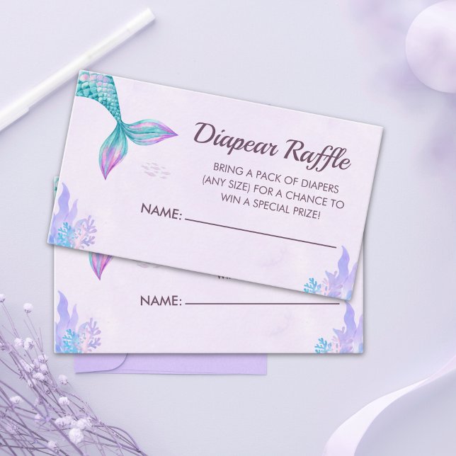 Tarjeta De Recepción a Little Mermaid is on her way, Girl Baby Shower (Subido por el creador)
