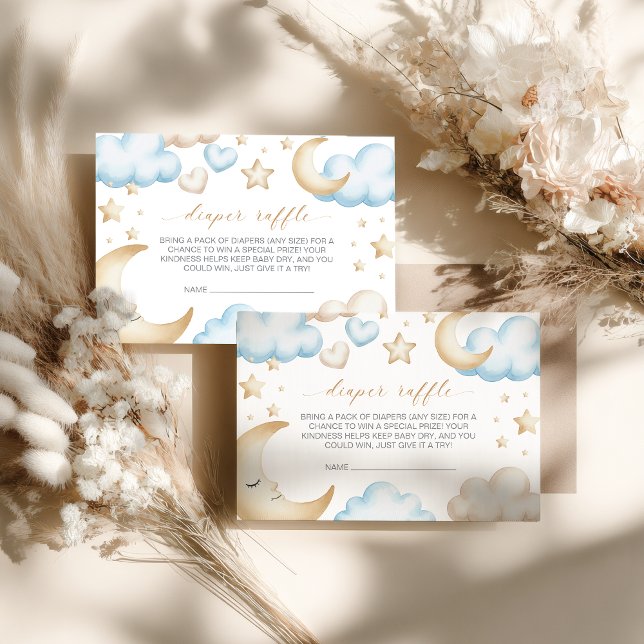Tarjeta De Recepción A little piece of heaven baby shower diaper raffle (a little piece of heaven is on the way diaper raffle card)