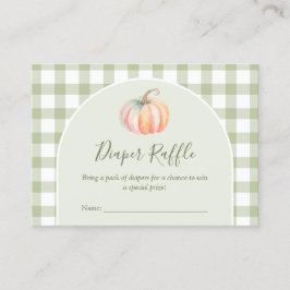 Tarjeta De Recepción A Little Pumpkin Fall Baby Shower Diaper Raffle
