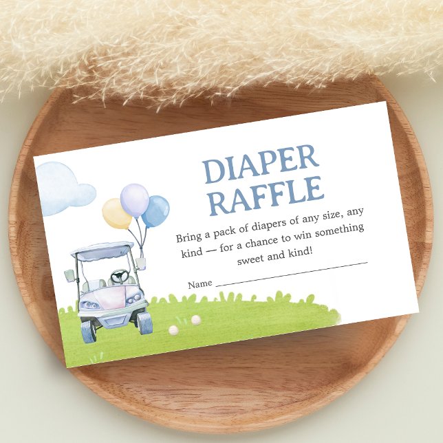 Tarjeta De Recepción A Little Putter Golf Baby Shower Diaper Raffle (Golf A Little Putter Baby Shower Diaper Raffle)
