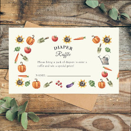 Tarjeta De Recepción A Little Sprout Is On the Way | Diaper Raffle