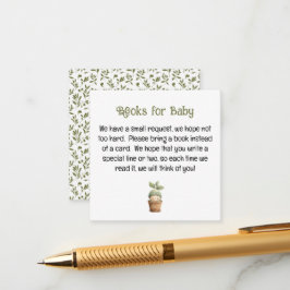 Tarjeta De Recepción A Little Sprout on the Way Books for Baby Card