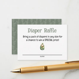 Tarjeta De Recepción A Little Sprout on the Way Diaper Raffle Card