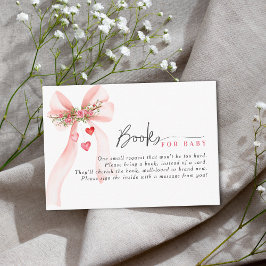 Tarjeta De Recepción A little Sweetheart Pink bow Valentine Baby shower