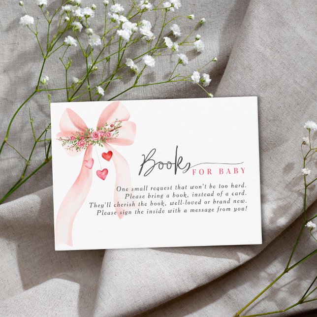 Tarjeta De Recepción A little Sweetheart Pink bow Valentine Baby shower (Subido por el creador)