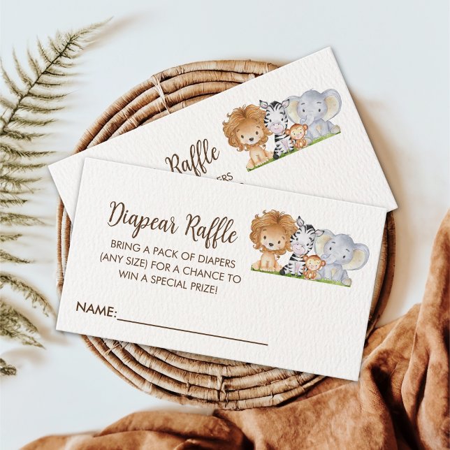 Tarjeta De Recepción A Little Wild One Safari Animals Baby Shower (Subido por el creador)